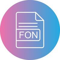 fon file formato linea pendenza cerchio icona vettore