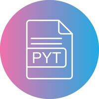 pyt file formato linea pendenza cerchio icona vettore