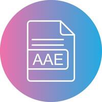 aae file formato linea pendenza cerchio icona vettore