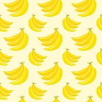 banana gialla frutti senza cuciture sfondo illustrazione vettoriale in stile cartone animato.