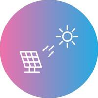 solare energia linea pendenza cerchio icona vettore