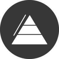 piramide grafici glifo rovesciato icona vettore