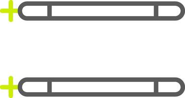 bastoni linea Due colore icona vettore