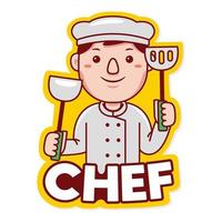 logo della professione di chef vettore