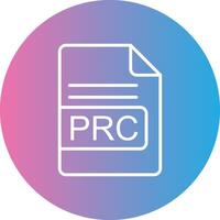 prc file formato linea pendenza cerchio icona vettore