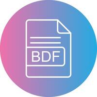 bdf file formato linea pendenza cerchio icona vettore