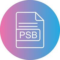 psb file formato linea pendenza cerchio icona vettore