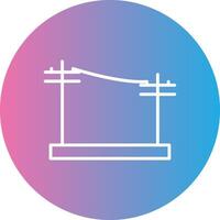 energia linea pendenza cerchio linea pendenza cerchio icona vettore