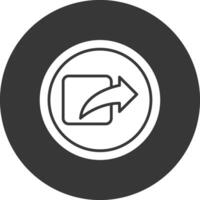 Condividere glifo rovesciato icona vettore