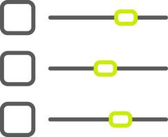 icona a due colori della linea dei cursori vettore