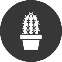 icona invertita del glifo del cactus vettore