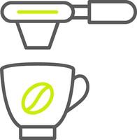 icona a due colori della linea del filtro vettore