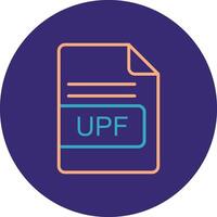 upf file formato linea Due colore cerchio icona vettore