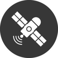icona glifo satellitare invertito vettore