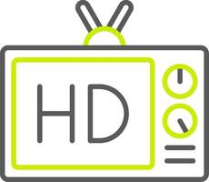 HD linea Due colore icona vettore