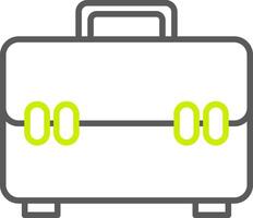 icona a due colori della linea della valigetta vettore