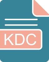 kcc file formato glifo Due colore icona vettore
