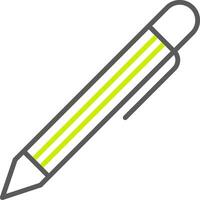 icona a due colori della linea della penna vettore