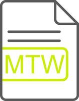 mtw file formato linea Due colore icona vettore