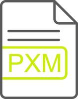 pxm file formato linea Due colore icona vettore