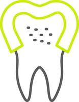 gomma linea Due colore icona vettore