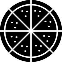 icona a due colori del glifo della pizza vettore