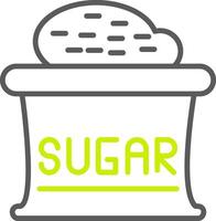 icona a due colori della linea dello zucchero vettore