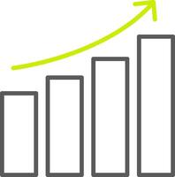 dati analitica linea Due colore icona vettore