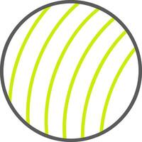 esercizio palla linea Due colore icona vettore