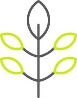 icona a due colori della linea della pianta vettore