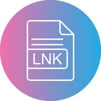 lnk file formato linea pendenza cerchio icona vettore