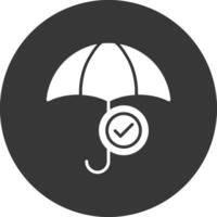 icona glifo ombrello invertito vettore
