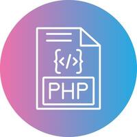 php linea pendenza cerchio icona vettore