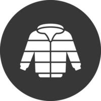 giacca glifo rovesciato icona vettore