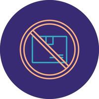 Proibito cartello linea Due colore cerchio icona vettore