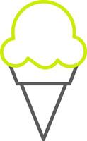 icona a due colori della linea gelato vettore