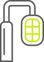 icona a due colori della linea del lampione vettore