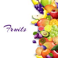 Sfondo di frutti di frontiera vettore