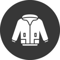 giacca glifo rovesciato icona vettore