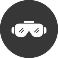 icona glifo invertito occhiali vettore