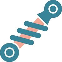 icona a due colori del glifo dell'ammortizzatore vettore