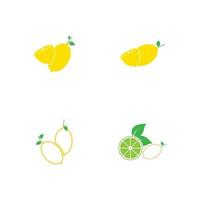 frutta fresca di limone, raccolta di illustrazioni vettoriali