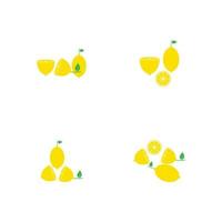 frutta fresca di limone, raccolta di illustrazioni vettoriali