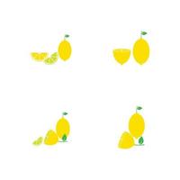 frutta fresca di limone, raccolta di illustrazioni vettoriali