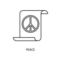pace concetto linea icona. semplice elemento illustrazione. pace concetto schema simbolo design. vettore