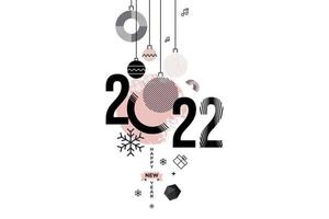 felice anno nuovo 2022. illustrazione vettoriale per biglietto di auguri, biglietto di invito a una festa, banner del sito Web, banner dei social media, sfondo, modello di copertina, materiale di marketing.