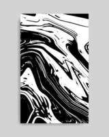 fondo di marmo liquido bianco nero astratto vettore