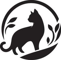 gatto logo design illustratore vettore