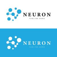 neurone logo design Salute illustrazione dna molecola nervo cellula astratto semplice illustrazione vettore