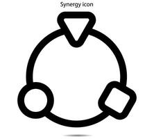 sinergia icona, illustratore vettore